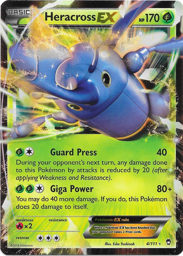 Carte Heracross EX — Furious Fists