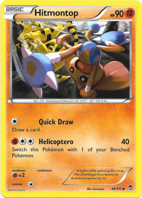 Carte Hitmontop — Furious Fists