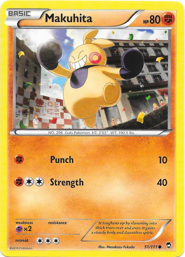 Carte Makuhita — Furious Fists