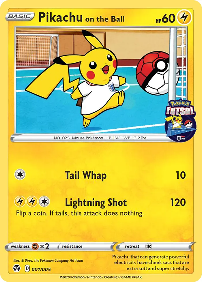 Carte Pikachu on the Ball — Futsal Promos