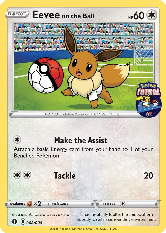 Carte Eevee on the Ball — Futsal Promos