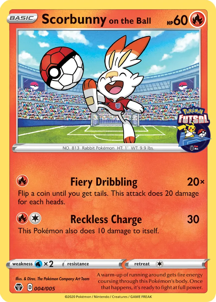 Carte Scorbunny on the Ball — Futsal Promos