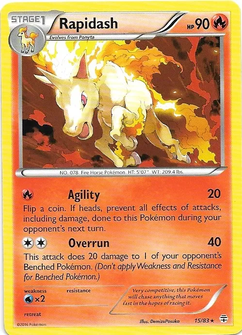 Carte Rapidash — Generations