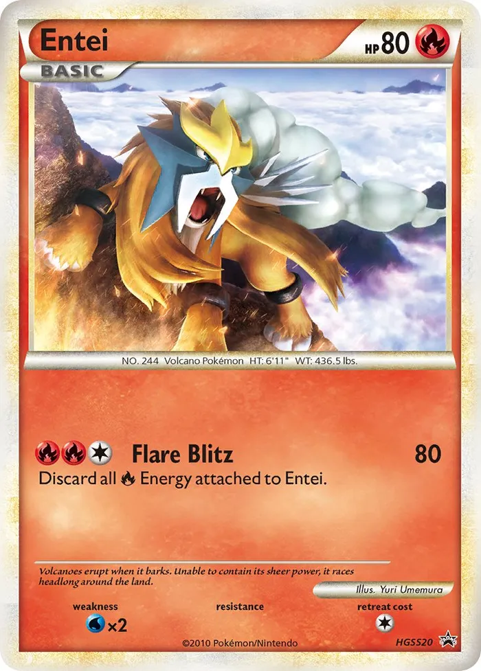 Carte Entei — HGSS Black Star Promos
