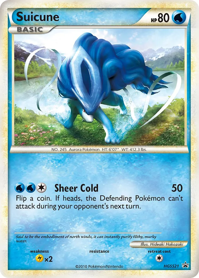 Carte Suicune — HGSS Black Star Promos