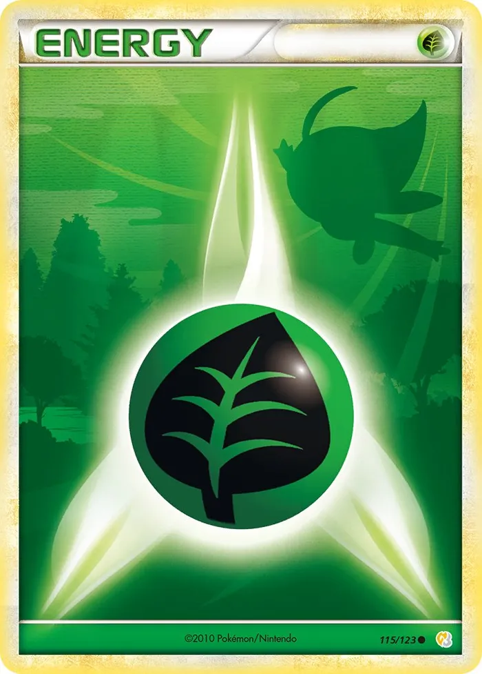 Carte Basic Grass Energy — HeartGold & SoulSilver