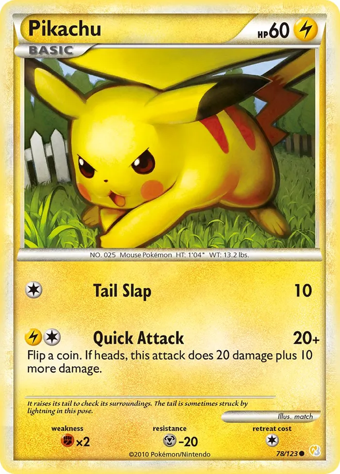 Carte Pikachu — HeartGold & SoulSilver