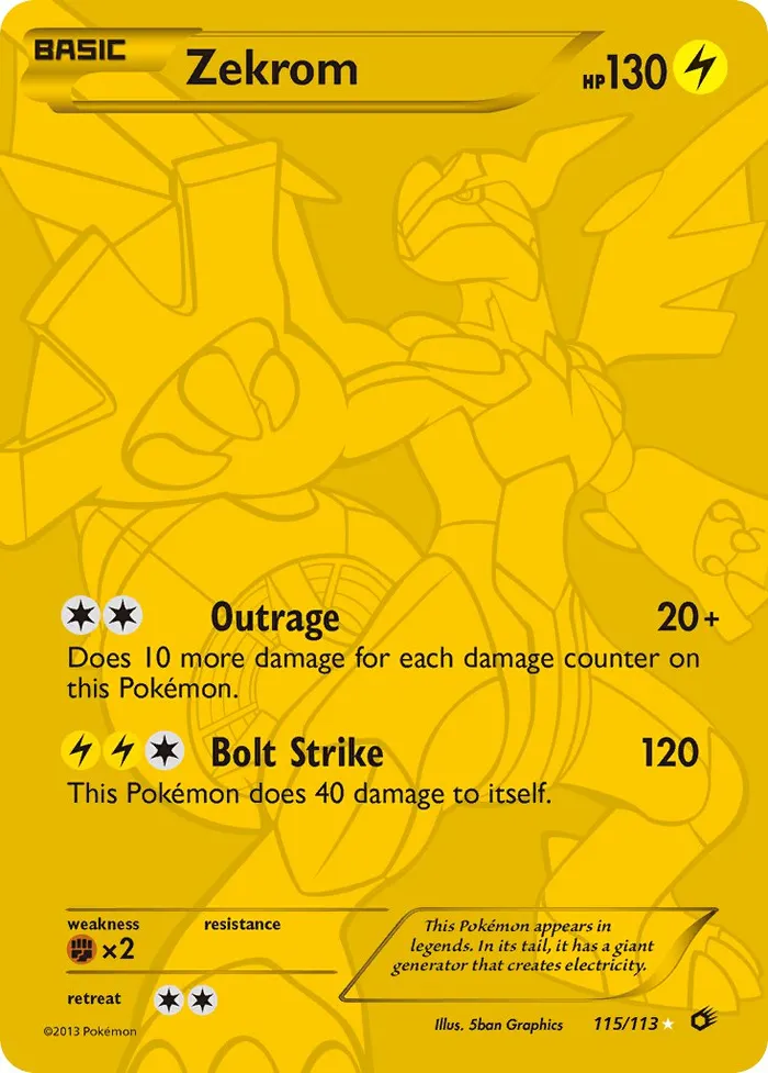 Carte Zekrom — Legendary Treasures