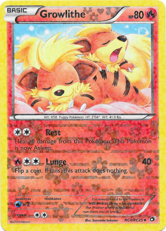 Carte Growlithe — Legendary Treasures
