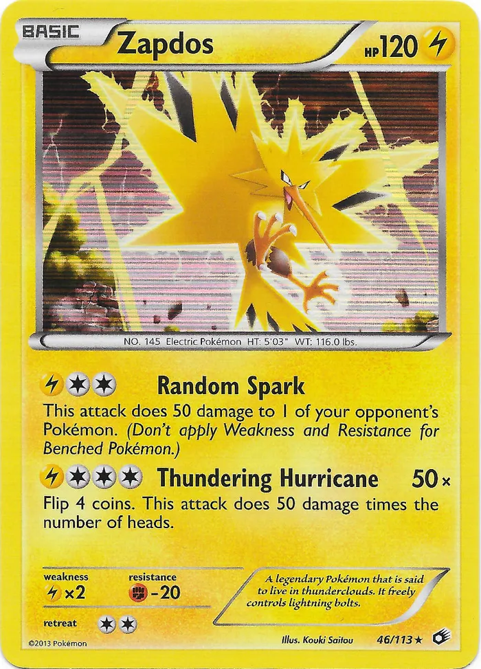 Carte Zapdos — Legendary Treasures