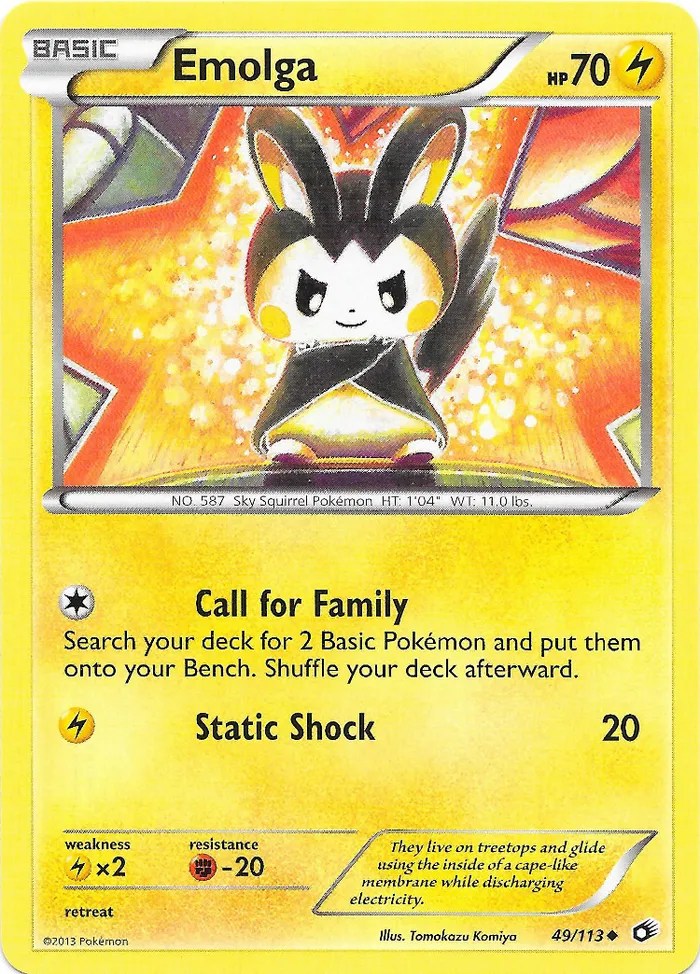 Carte Emolga — Legendary Treasures