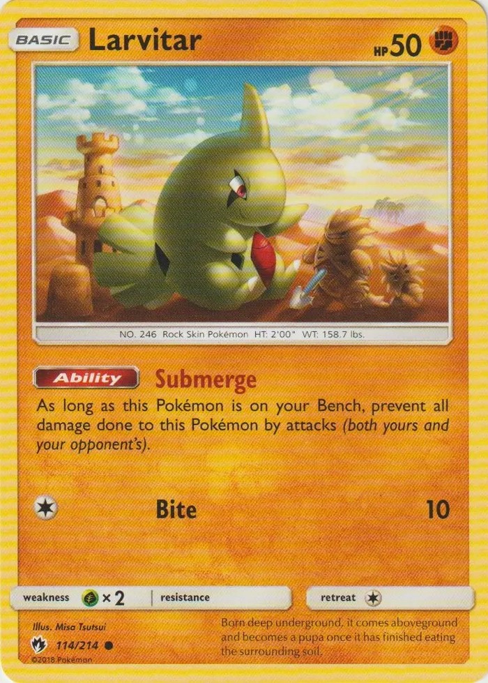 Carte Larvitar — Lost Thunder