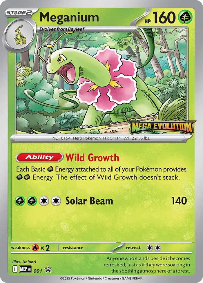 Carte Méganium — MEP Black Star Promos