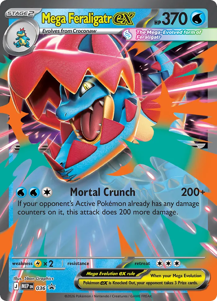 Carte Mega Aligatueur ex — MEP Black Star Promos