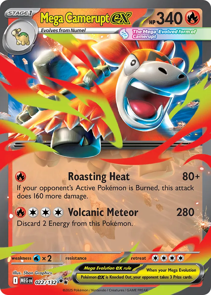 Carte Mega Camérupt ex — Mega Evolution Additionals