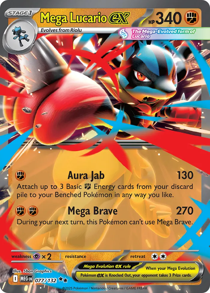 Carte Mega Lucario ex — Mega Evolution Additionals
