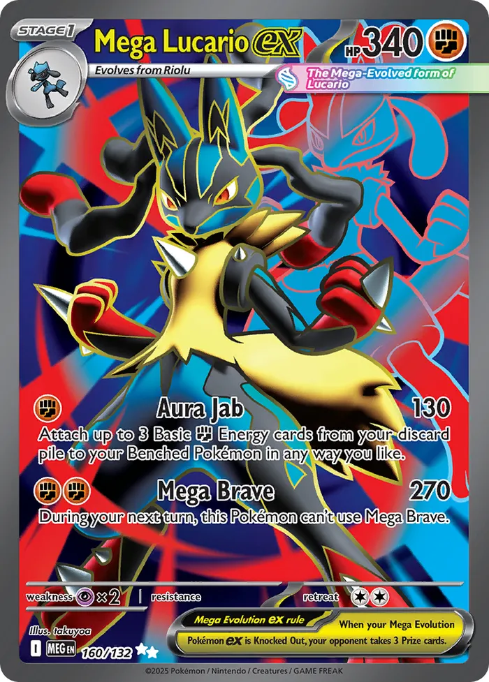 Carte Mega Lucario ex — Mega Evolution