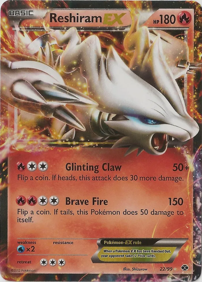 Carte Reshiram EX — Next Destinies
