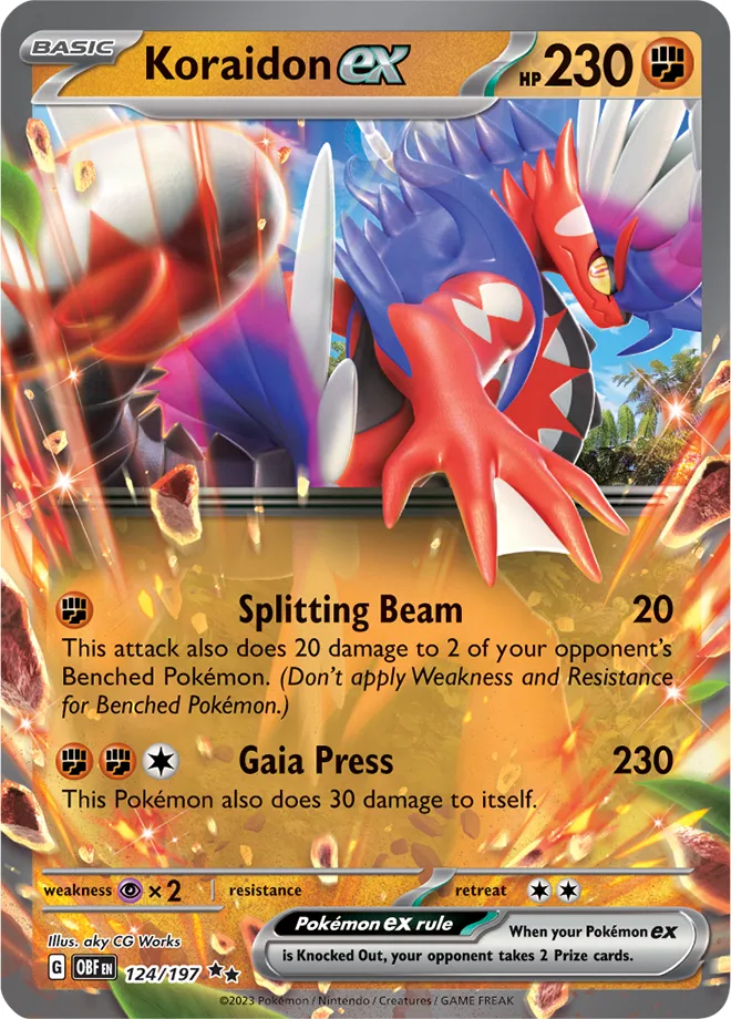 Carte Koraidon ex — Obsidian Flames