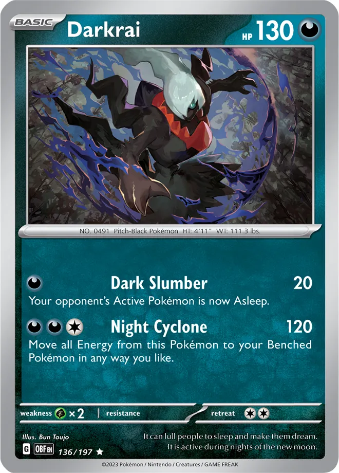 Carte Darkrai — Obsidian Flames