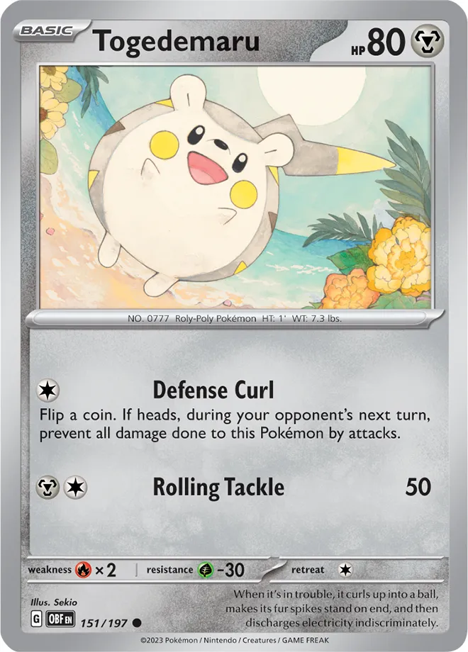 Carte Togedemaru — Obsidian Flames