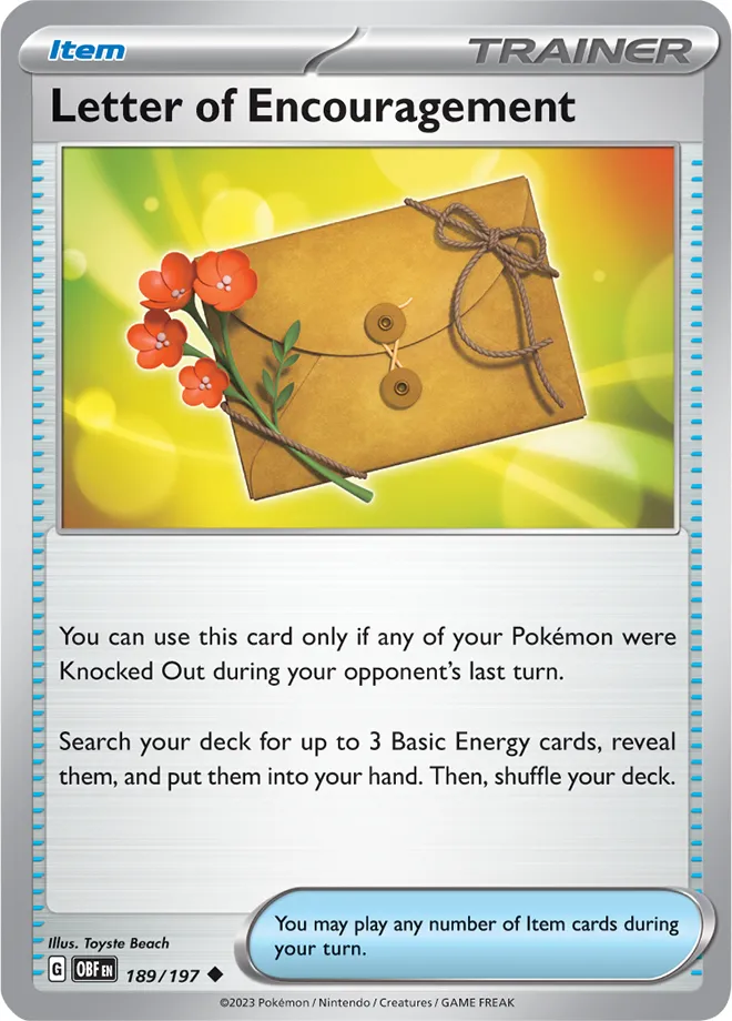 Carte Lettre d'Encouragement — Obsidian Flames