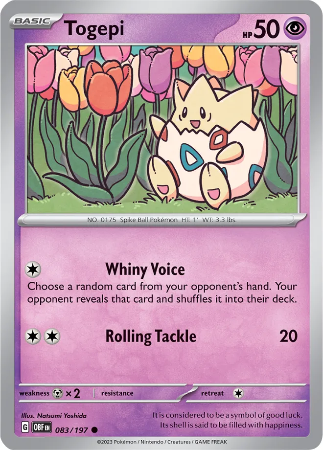 Carte Togepi — Obsidian Flames