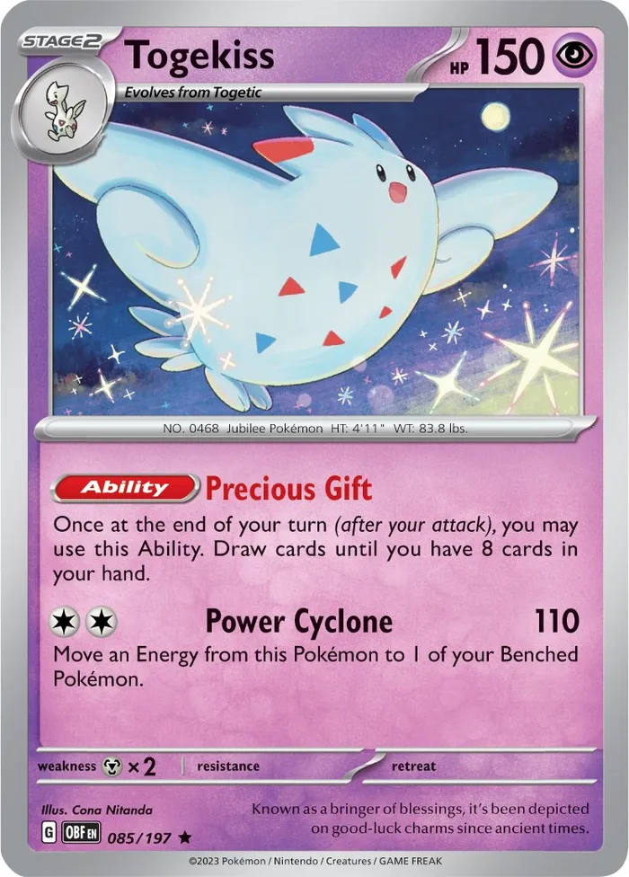 Carte Togekiss — Obsidian Flames