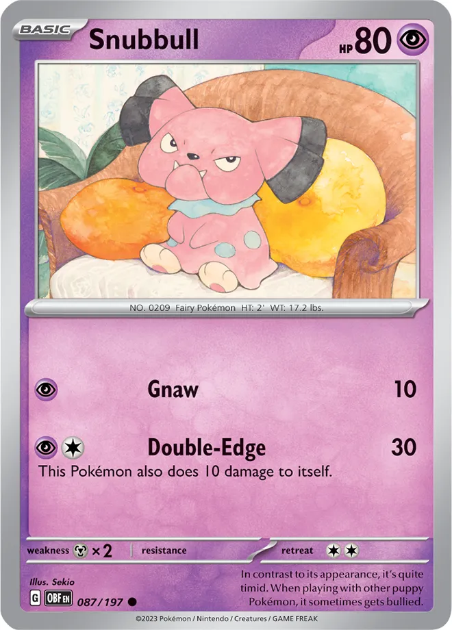 Carte Snubbull — Obsidian Flames