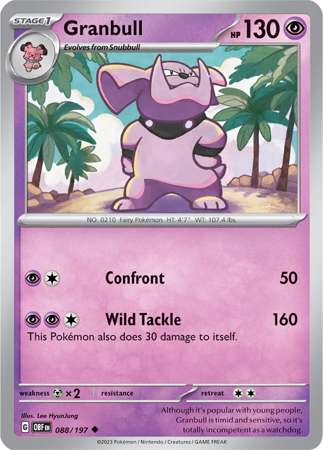 Carte Granbull — Obsidian Flames