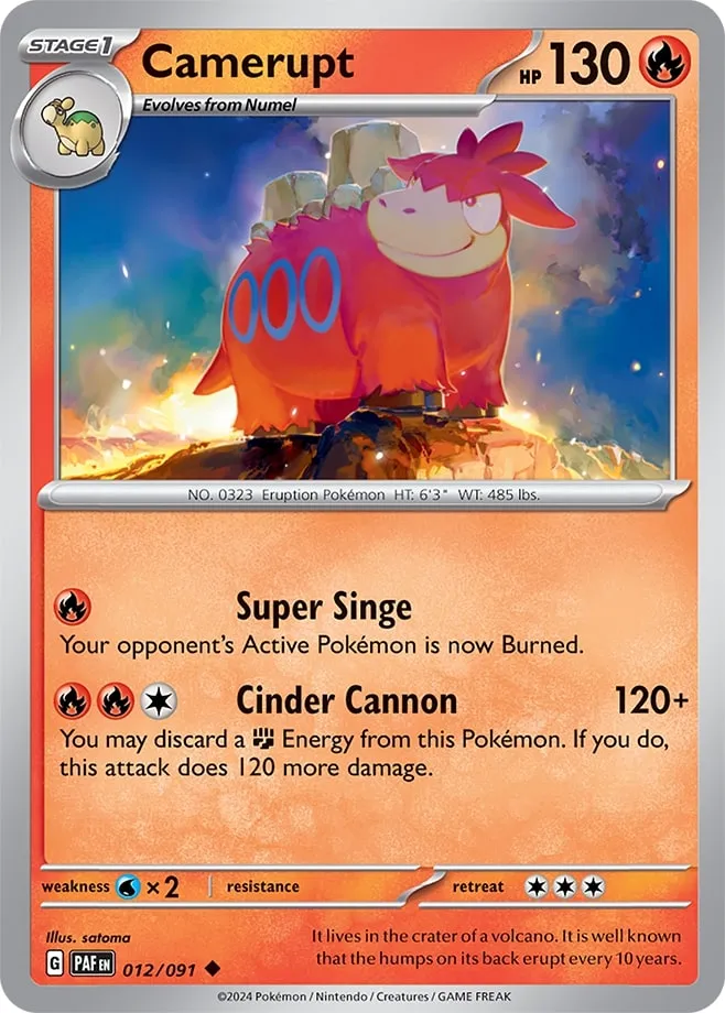 Carte Camérupt — Paldean Fates