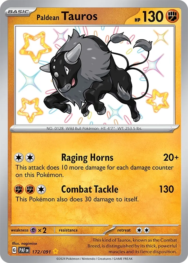 Carte Tauros de Paldea — Paldean Fates