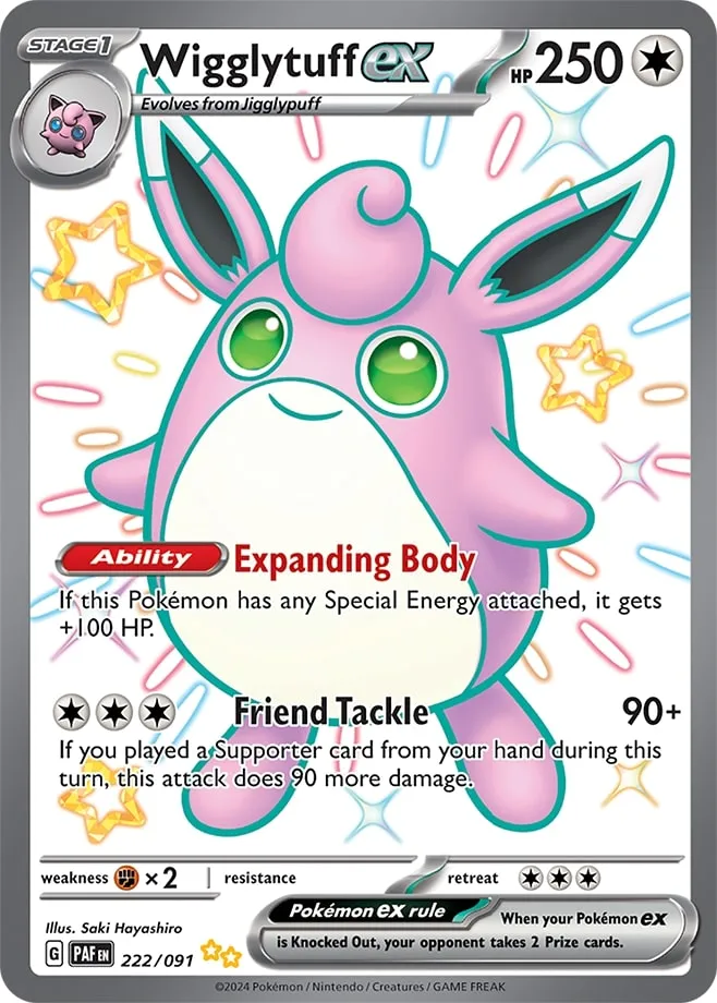 Carte Wigglytuff ex — Paldean Fates