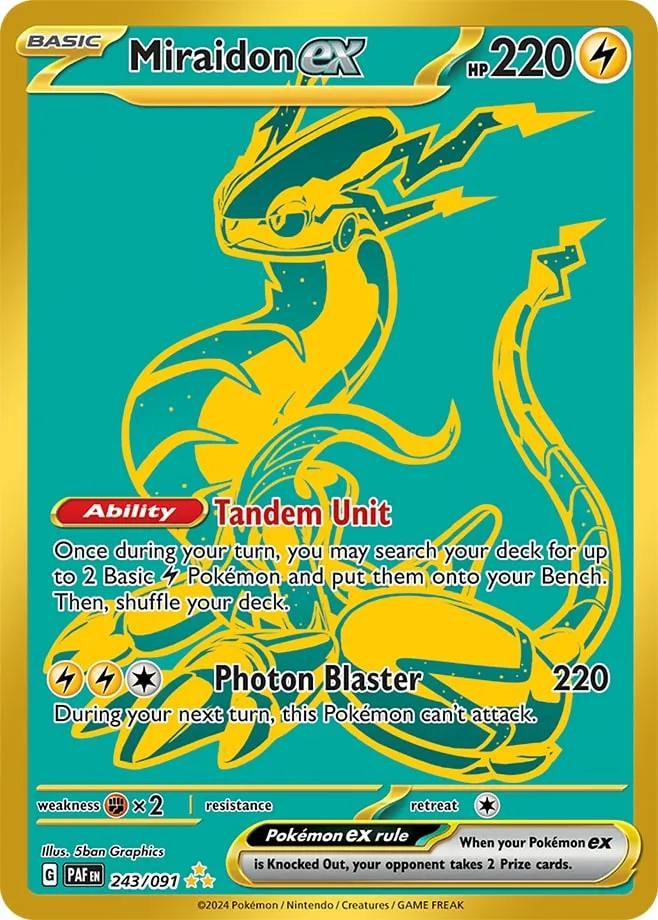 Carte Miraidon ex — Paldean Fates