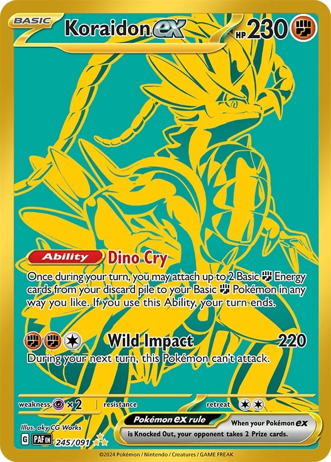Carte Koraidon ex — Paldean Fates
