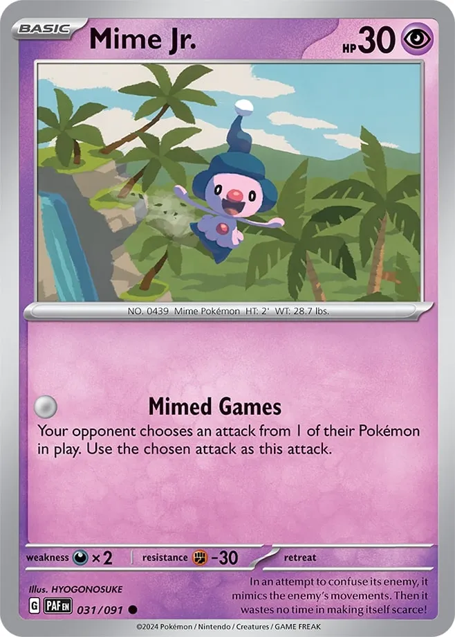 Carte Mime Jr. — Paldean Fates