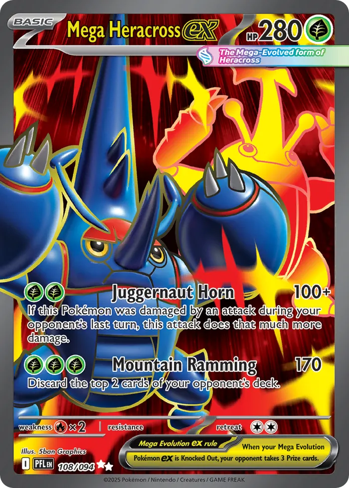 Carte Mega Scarhino ex — Phantasmal Flames Additionals