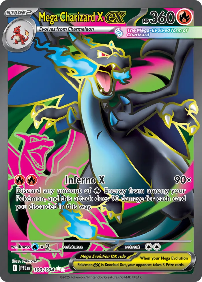 Carte Mega Dracaufeu X ex — Phantasmal Flames Additionals