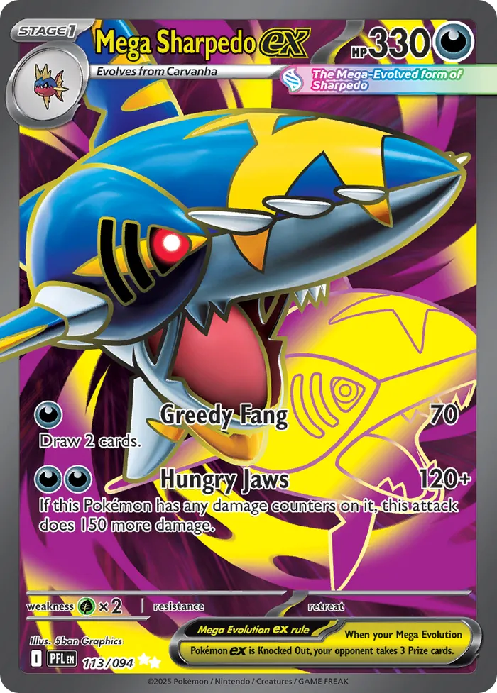 Carte Mega Sharpedo ex — Phantasmal Flames Additionals