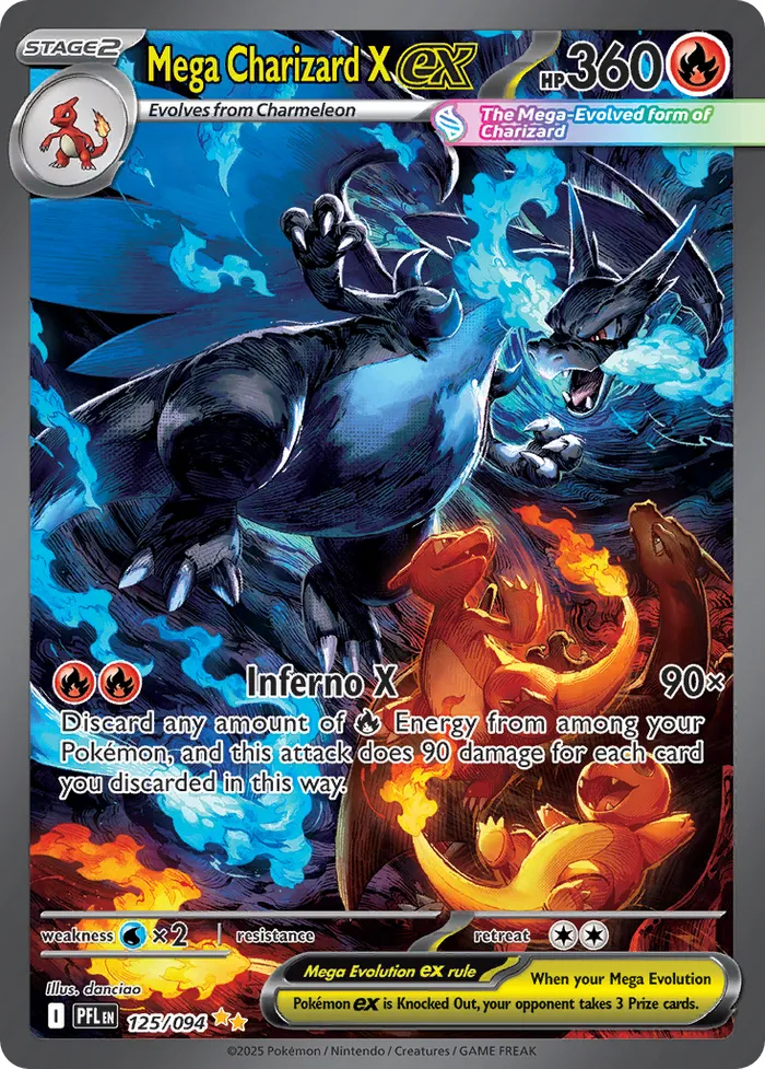 Carte Mega Dracaufeu X ex — Phantasmal Flames Additionals