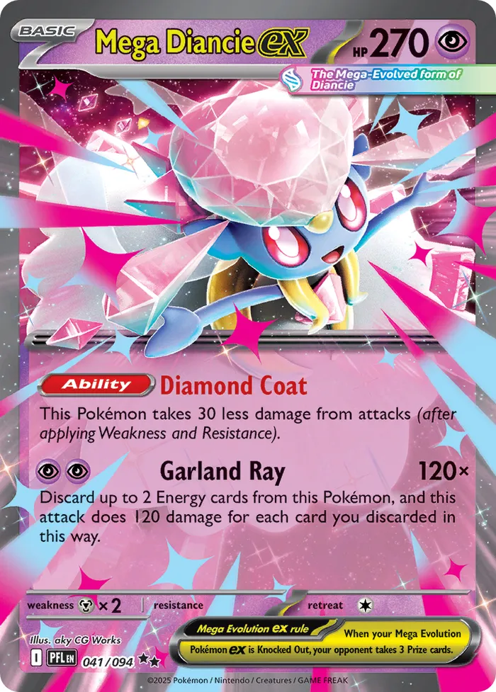 Carte Mega Diancie ex — Phantasmal Flames Additionals