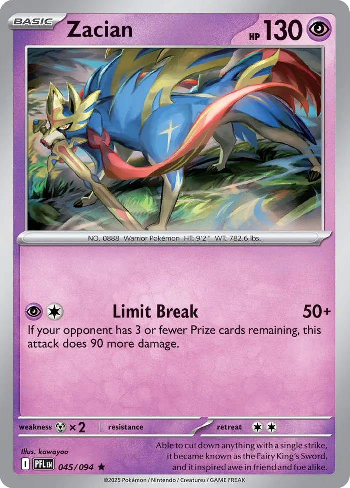 Carte Zacian — Phantasmal Flames Additionals