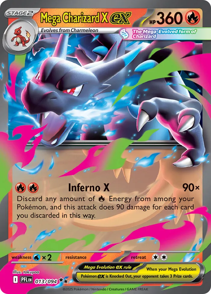 Carte Mega Dracaufeu X ex — Phantasmal Flames