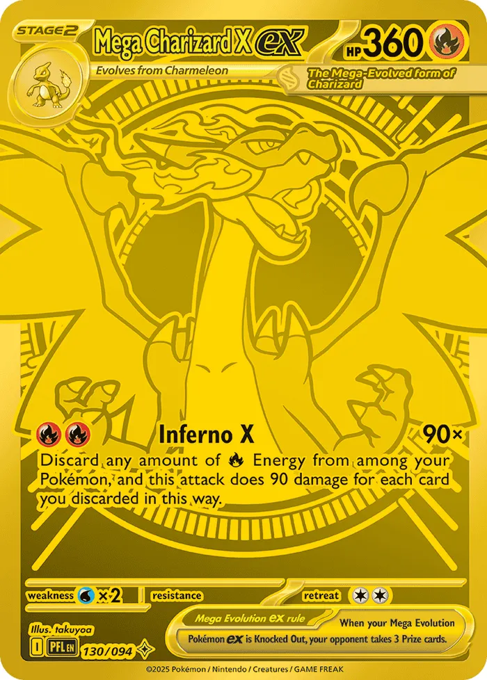 Carte Mega Dracaufeu X ex — Phantasmal Flames