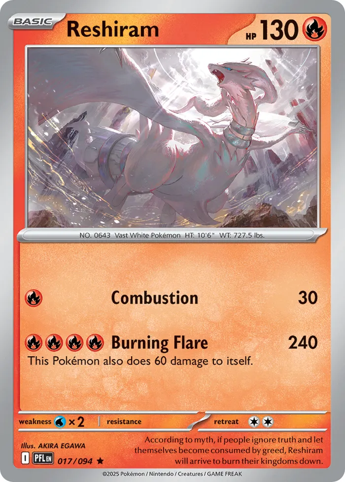 Carte Reshiram — Phantasmal Flames