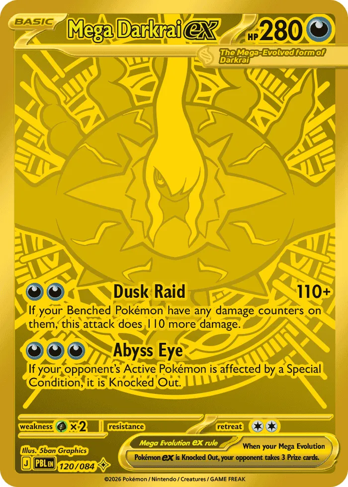 Carte Mega Darkrai ex — Pitch Black Additionals