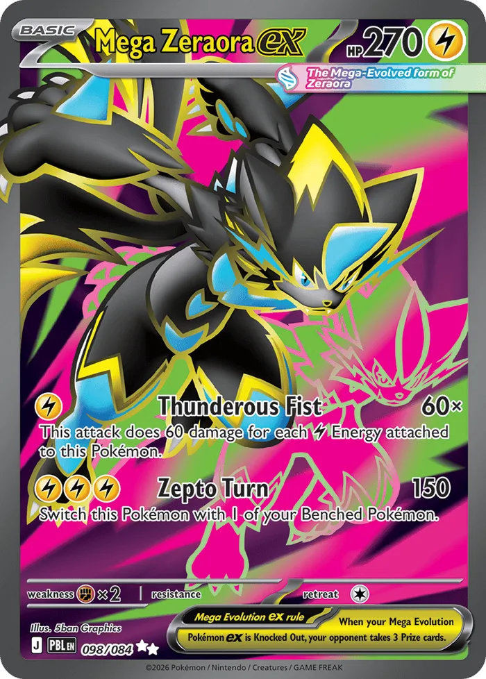 Carte Mega Zeraora ex — Pitch Black Additionals