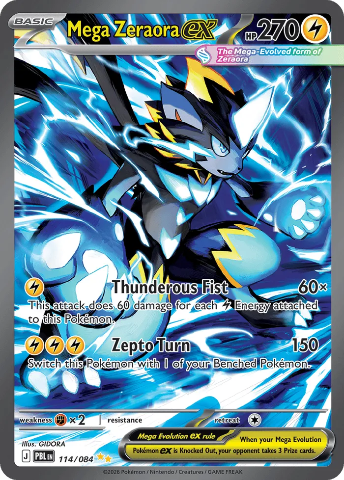 Carte Mega Zeraora ex — Pitch Black