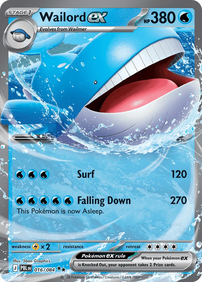 Carte Wailord ex — Pitch Black