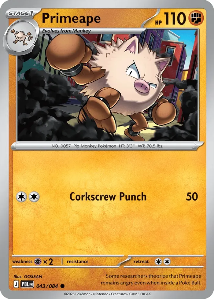 Carte Primeape — Pitch Black